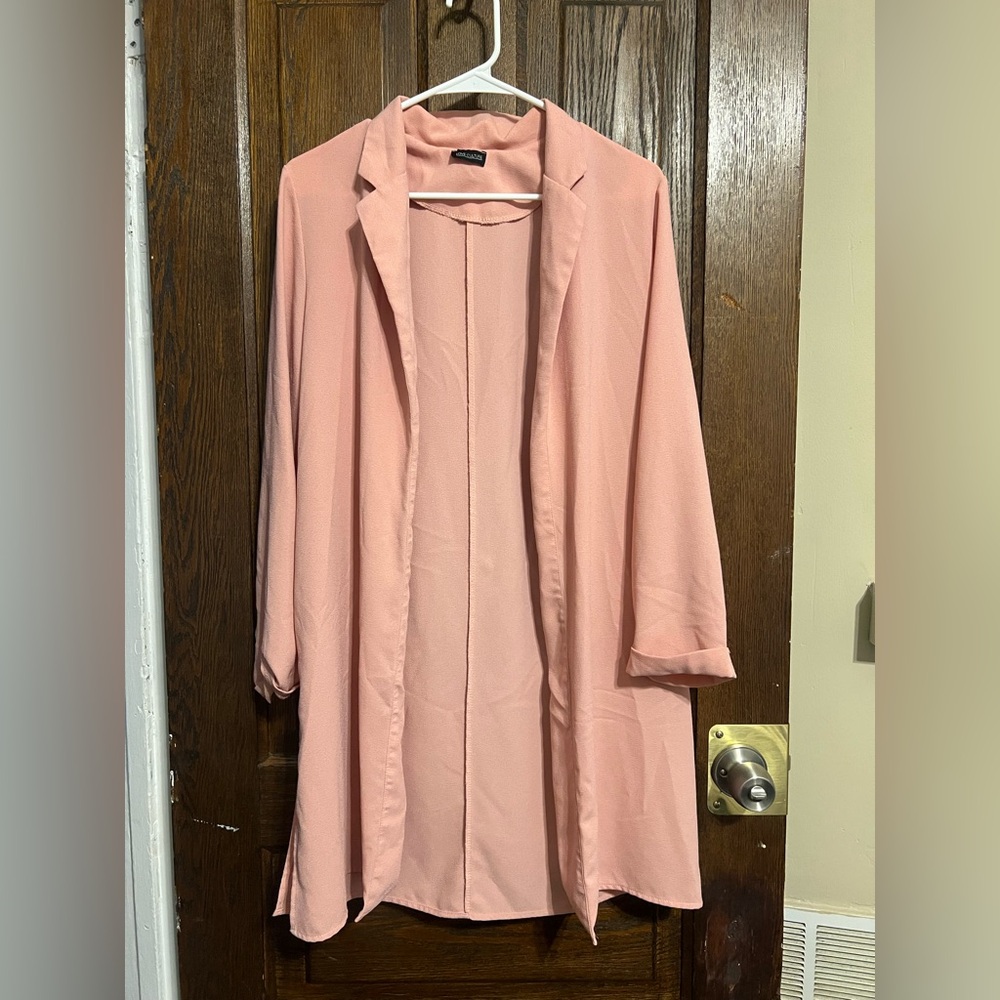 Love Culture Pink Open Front Blazer